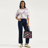 Women Round Neck Floral Wool Sweater