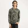 Men Regular Fit Crew Neck Floral Print Sweater