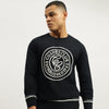 Men Regular Fit Crew Neck Typography Sweatshirt