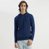 Regular Fit Hooded Neck Textured Pique Knit Hoodie