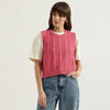 Women Round Neck Textured Sweater