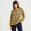 Women Round Neck Striped Sweater