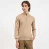 Men Regular Fit Funnel Neck Solid Merino Wool Sweater