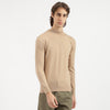 Men Regular Fit Mock Neck Solid Sweater