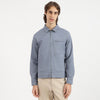 Men Regular Fit Spread Collar Solid Washed Cotton Twill Jacket