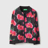 Regular Fit Band Neck Floral Print Light Weight Jacket