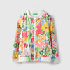 Regular Fit Band Collar Floral Print Light Weight Jacket