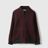 Boys Regular Fit Mock Neck Textured Light Weight Jacket