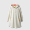 Girls Regular Fit Hooded Neck Floral Print Sweat Dress