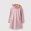 Girls Regular Fit Hooded Neck Floral Print Sweat Dress
