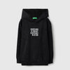 Boys Regular Fit Hooded Neck Typography Acid Wash Terry Sweatshirt