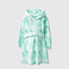 Girls Regular Fit Hooded Neck Tie & Dye Sweat Dress