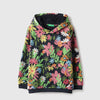 Girls Regular Fit Hooded Neck Floral Print Sweatshirt