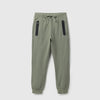 Boys Solid Regular Fit Seamseal Pique Trackpants