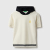 Boys Regular Fit Hooded Neck Solid Terry T-shirt