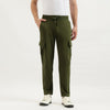 Men Solid Regular Fit Cargo Pockets Trackpants
