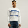 Men Oversized Fit Crew Neck Typography Classic Terry Sweatshirt