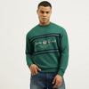 Men Oversized Fit Crew Neck Typography Classic Terry Sweatshirt
