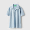 Boys Relaxed Fit Polo Neck Floral Textured T-Shirt
