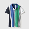 Boys Regular Fit Striped Vertical Structure Engineered Polo T-Shirt