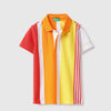 Boys Regular Fit Polo Neck Striped Vertical Structure Engineered T-Shirt