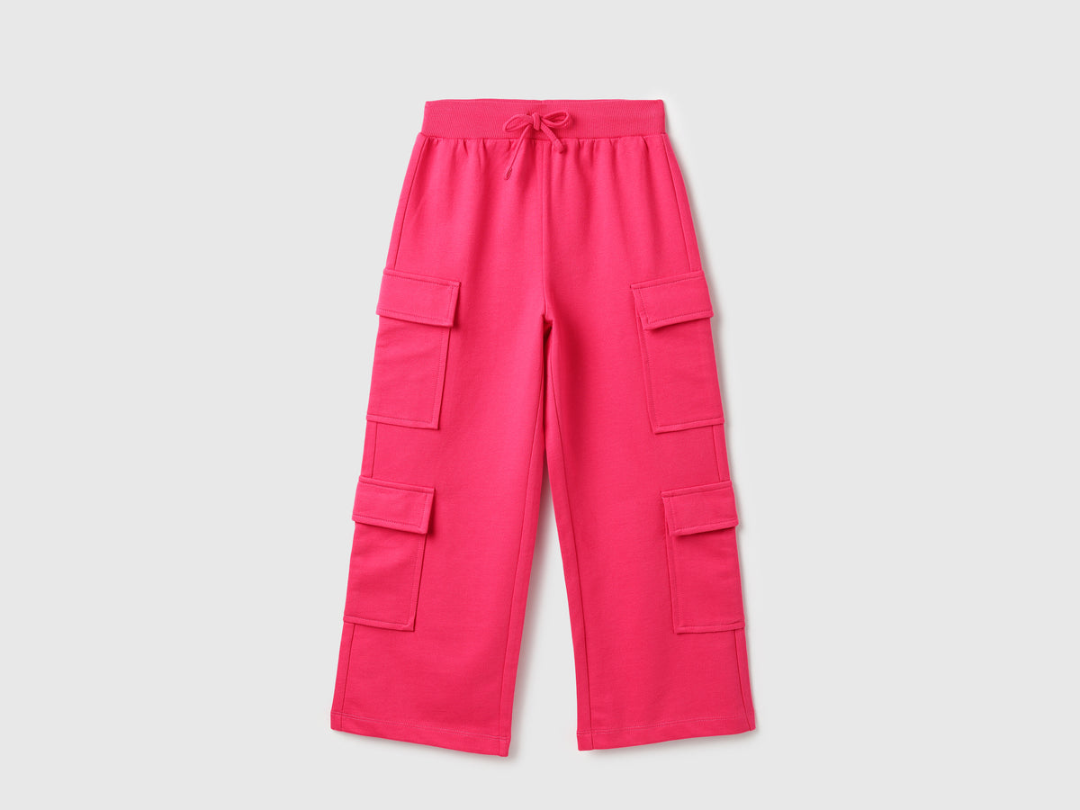 Girls Solid Regular Fit Terry Utility Trackpants