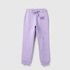 Girls Regular Fit Embossed Trackpant