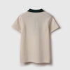 Boys Regular Fit Polo Neck Textured T-Shirt