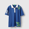 Boys Relaxed Fit Polo Neck Printed Take It Easy Back Grafitti T-Shirt