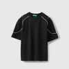 Boys Boxy Fit Round Neck Self Design T-Shirt