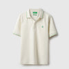 Boys Relaxed Fit Polo Neck Solid T-Shirt