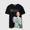 Girls Longline Fit Round Neck Exploded  Print T-Shirt