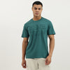 Men Relaxed Fit Crew Neck Embossed Debossed Interlock T-Shirt