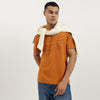 Men Relaxed Fit Crew Neck Embossed Debossed Interlock T-Shirt