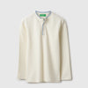 Boys Regular Fit Henley Waffle Knit T-Shirt