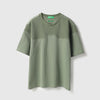 Boys Boxy Fit Round Neck Colorblock Tonal T-Shirt