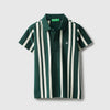 Boys Regular Fit Polo Neck Vertical Stripes T-Shirt