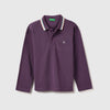 Boys Regular Fit Polo Neck Solid T-Shirt