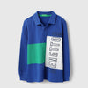 Boys Regular Fit Polo Neck Colorblock T-Shirt