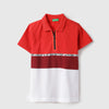 Boys Regular Fit Polo Neck Colorblock Seamseal T-Shirt