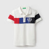 Boys Regular Fit Polo Neck Colorblock Cut And Sew T-Shirt