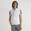 Men Regular Fit Polo Neck Colorblock Pique T-Shirt