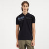 Men Regular Fit Polo Neck Graphic Barcode Pique T-Shirt