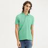 Men Relaxed Fit Polo Neck Solid T-Shirt