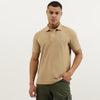Men Relaxed Fit Polo Neck Solid Applique Branding Pique T-Shirt