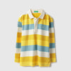 Boys Regular Fit Polo Neck Striped T-Shirt
