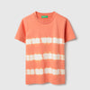 Girls Regular Fit Round Neck Tie & Dye T-Shirt