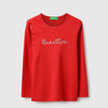 Girls Regular Fit Round Neck Typography High- Density T-Shirt