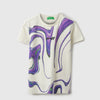 Boys Regular Fit Round Neck Printed Digital Wave T-Shirt