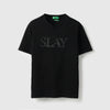 Boys Relaxed Fit Round Neck Applique Gen-Z Words In Technique T-Shirt